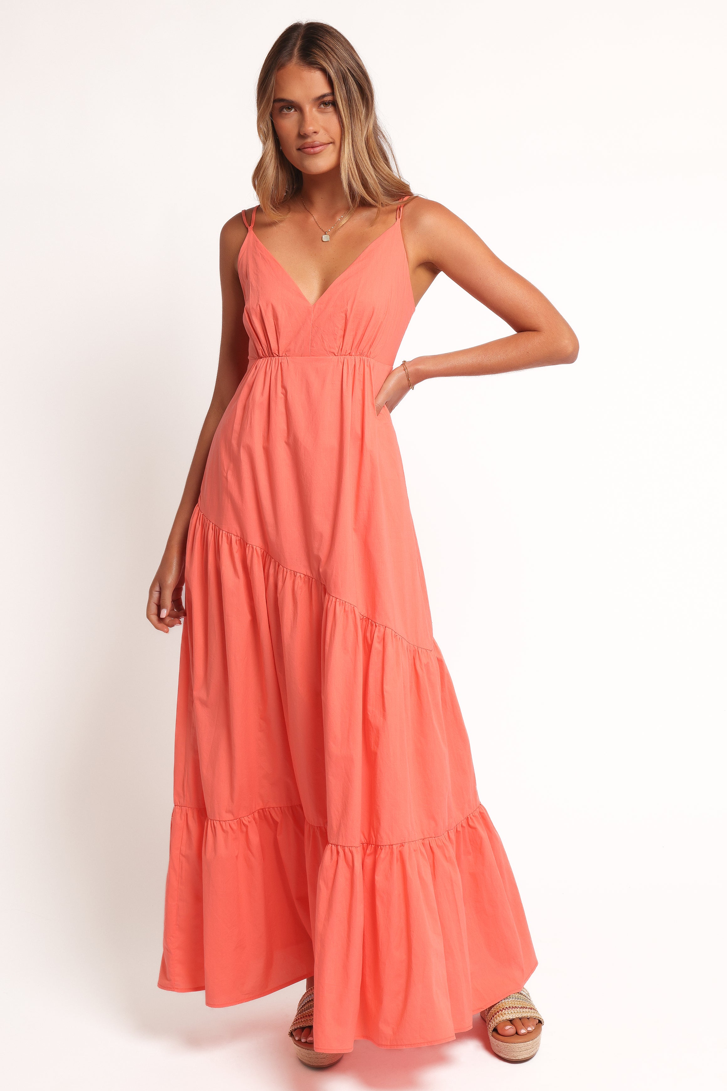 Petal and Pup USA DRESSES Forbes Maxi Dress - Coral (Hold for Rack)