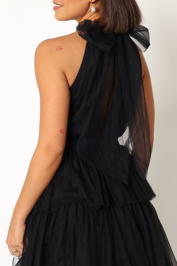 petal and pup black pleated dress Petal and Pup Women's Achanti Pleated Maxi Dress