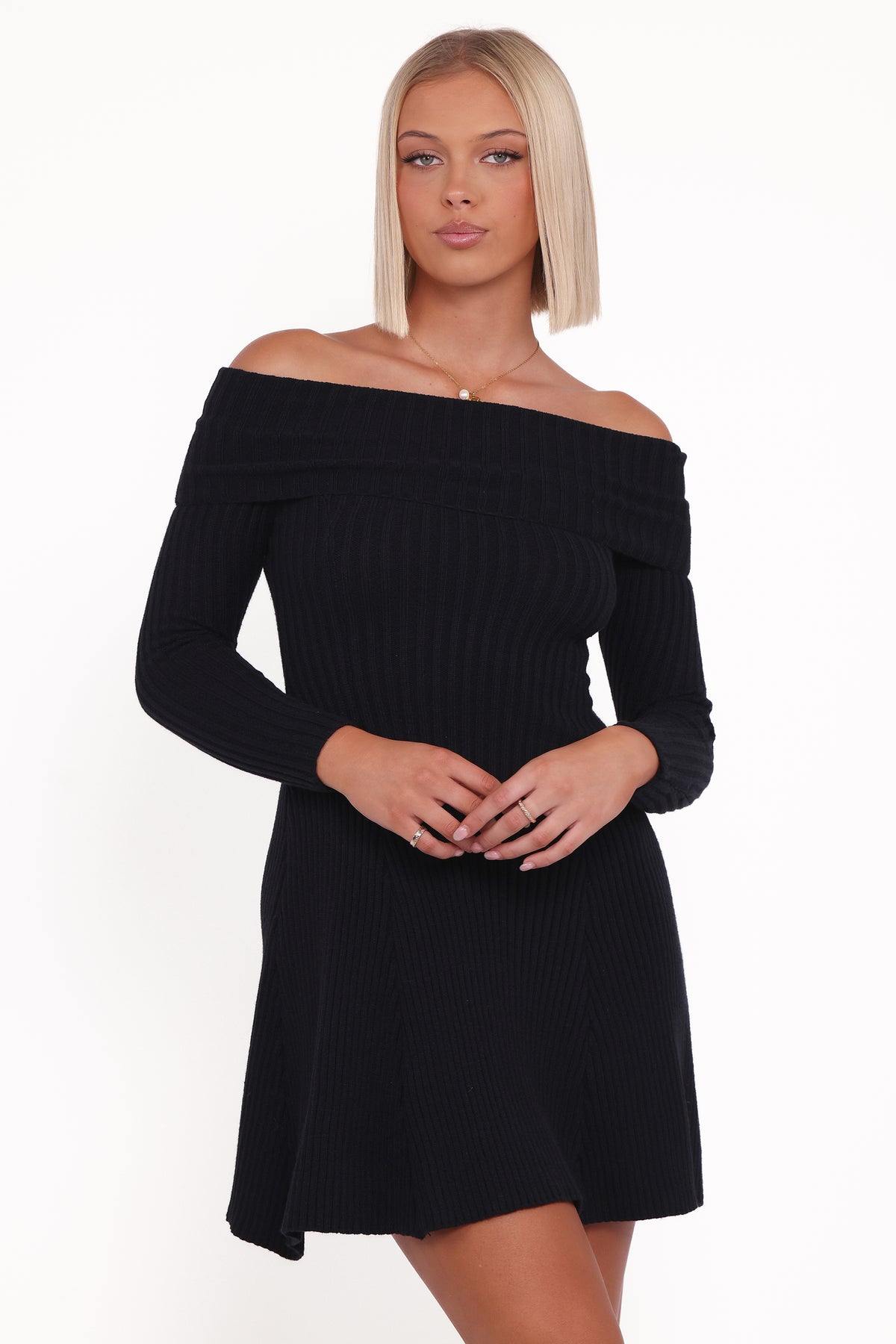 Francisco Long Sleeve Mini Dress - Black | Petal & Pup USA Francisco Long Sleeve Mini Dress - Black | Petal & Pup USA