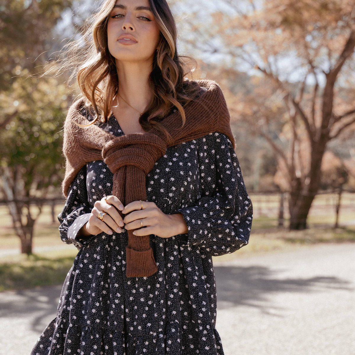 winter long sleeve mini dress Lyvia Long Sleeve Mini Dress Black