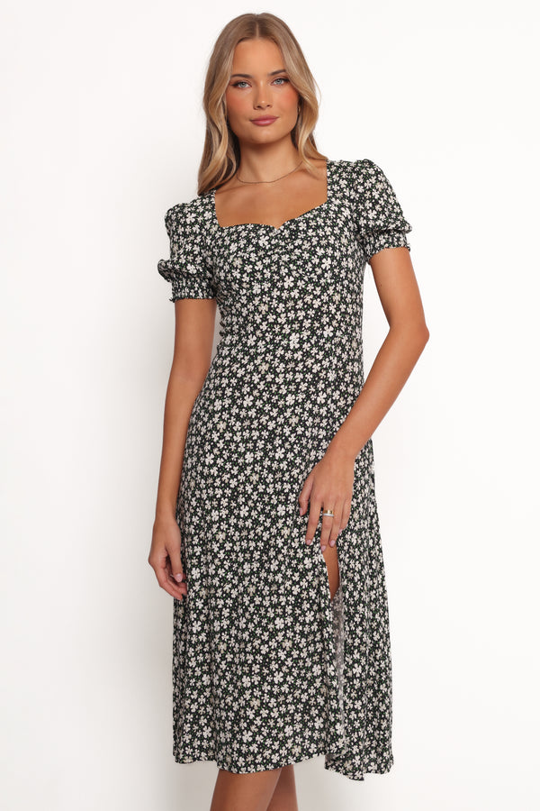 Petal and Pup USA DRESSES Franklin Dress - Black Floral (Hold for Rack)