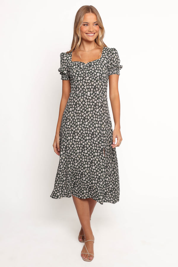 Petal and Pup USA DRESSES Franklin Dress - Black Floral (Hold for Rack)