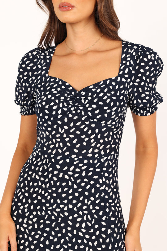 Franklin Dress Navy Print Petal & Pup USA