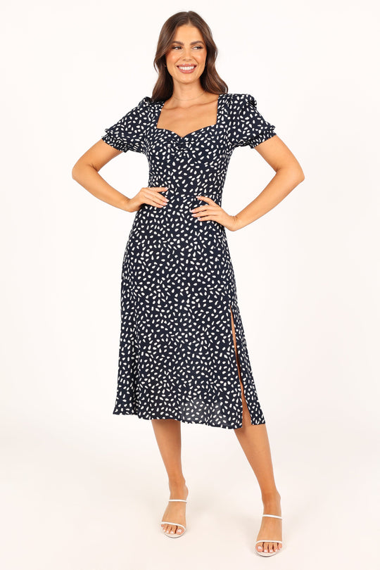 Franklin Dress Navy Print Petal & Pup USA