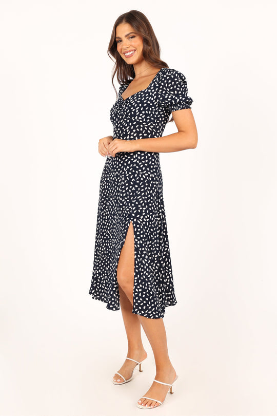Franklin Dress Navy Print Petal & Pup USA
