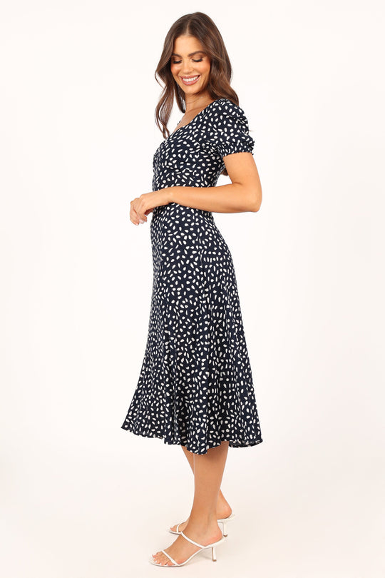 Franklin Dress Navy Print Petal & Pup USA
