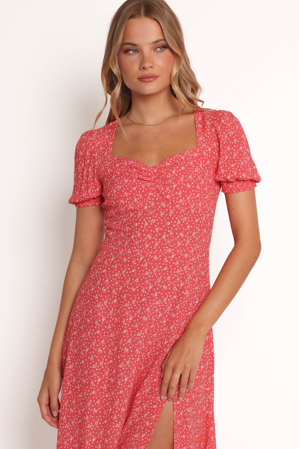 franklin print puff sleeve midi dress Franklin Dress
