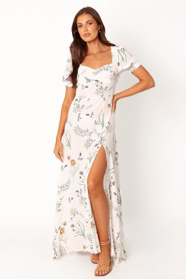 Petal and Pup USA DRESSES Franklin Maxi Dress - White Floral (Hold for Rack)