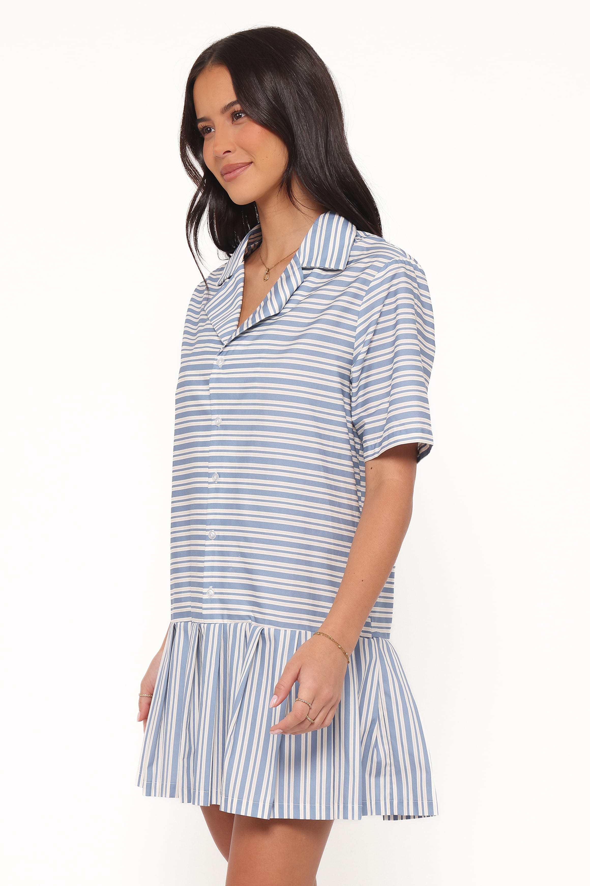 Petal and Pup USA DRESSES Fraser Mini Dress - Blue Stripe