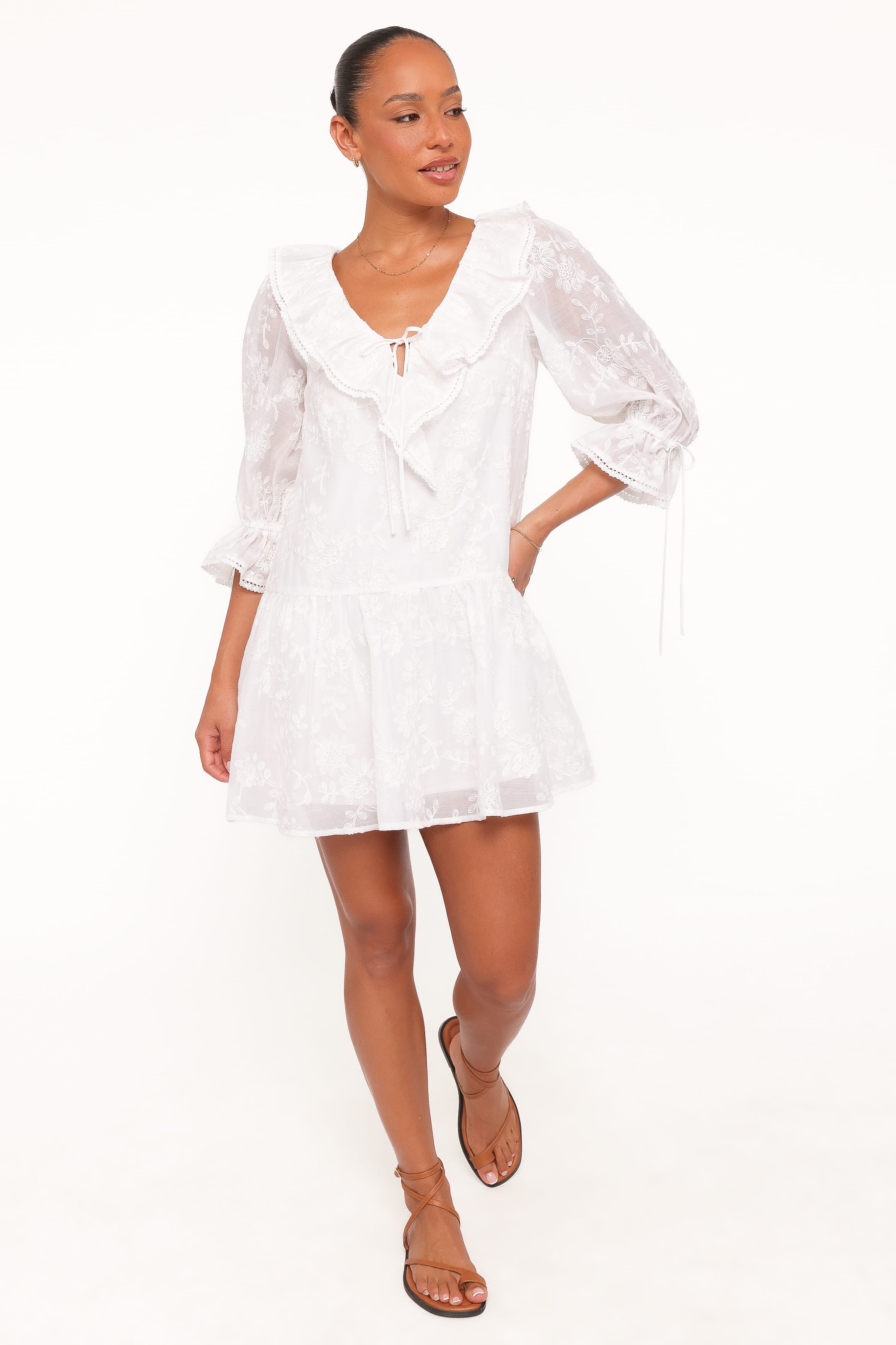 Petal and Pup USA DRESSES Frenchy Mini Dress - White