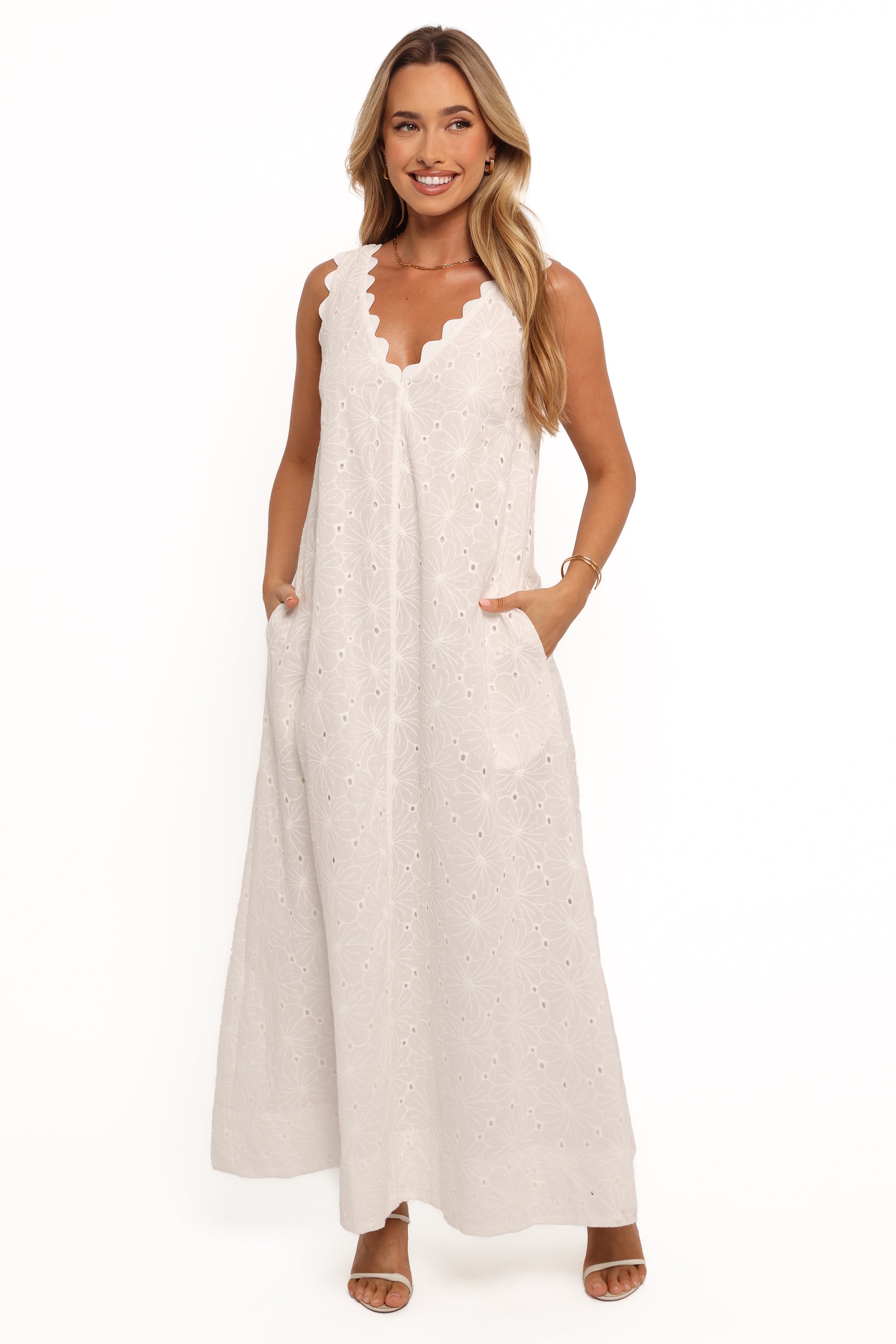 Petal and Pup USA DRESSES Gabriella Maxi Dress - White