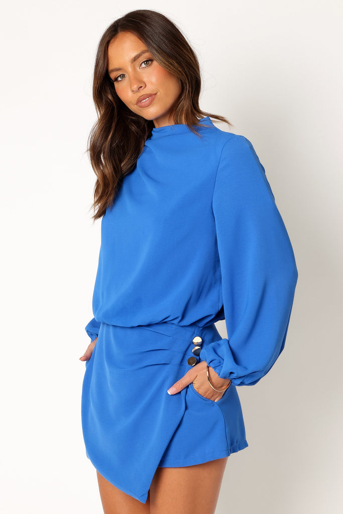 Blue Hawaii Long Sleeve Tunic Dress – Wrap Up by VP
