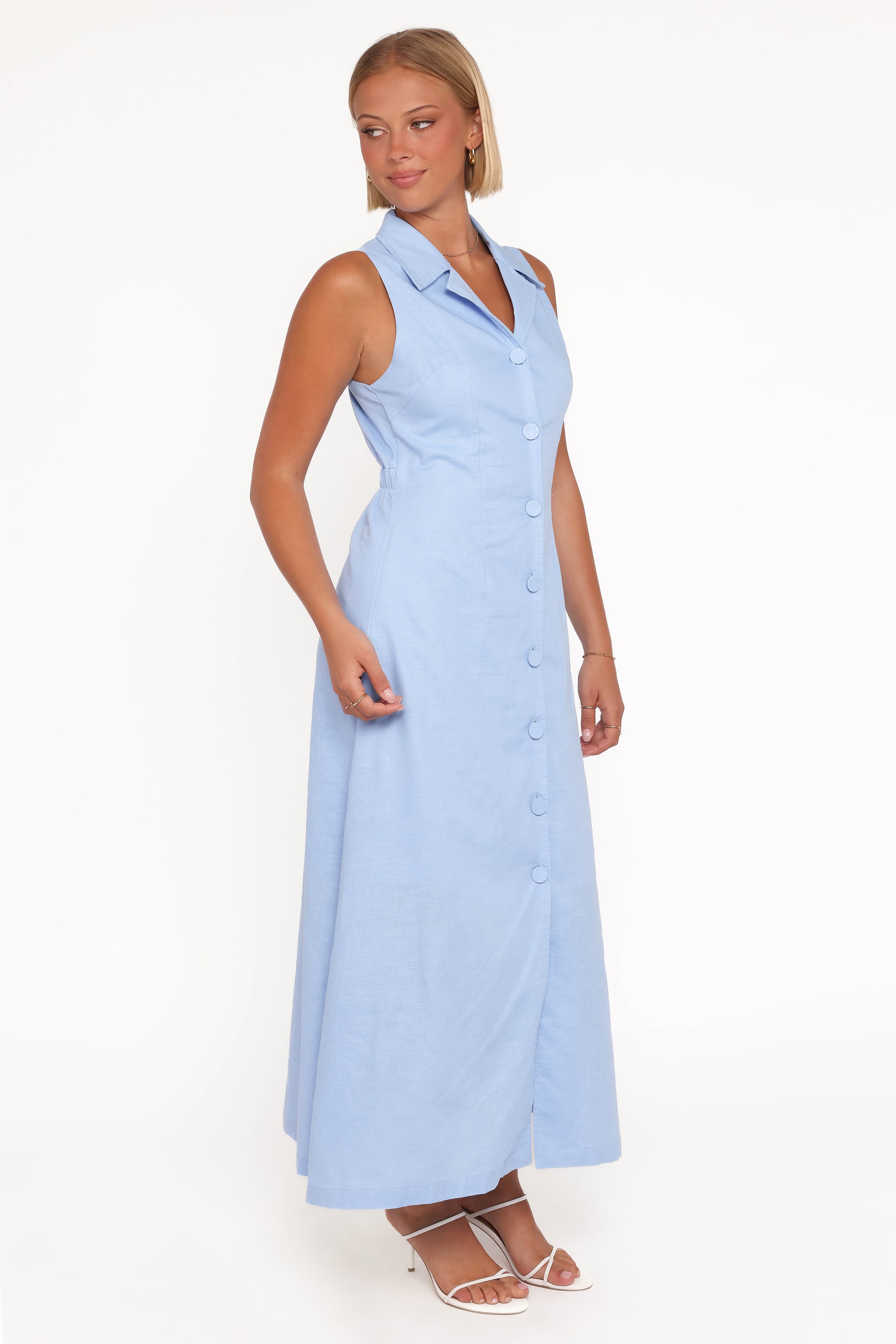 Petal and Pup USA DRESSES Galia Midi Dress - Blue