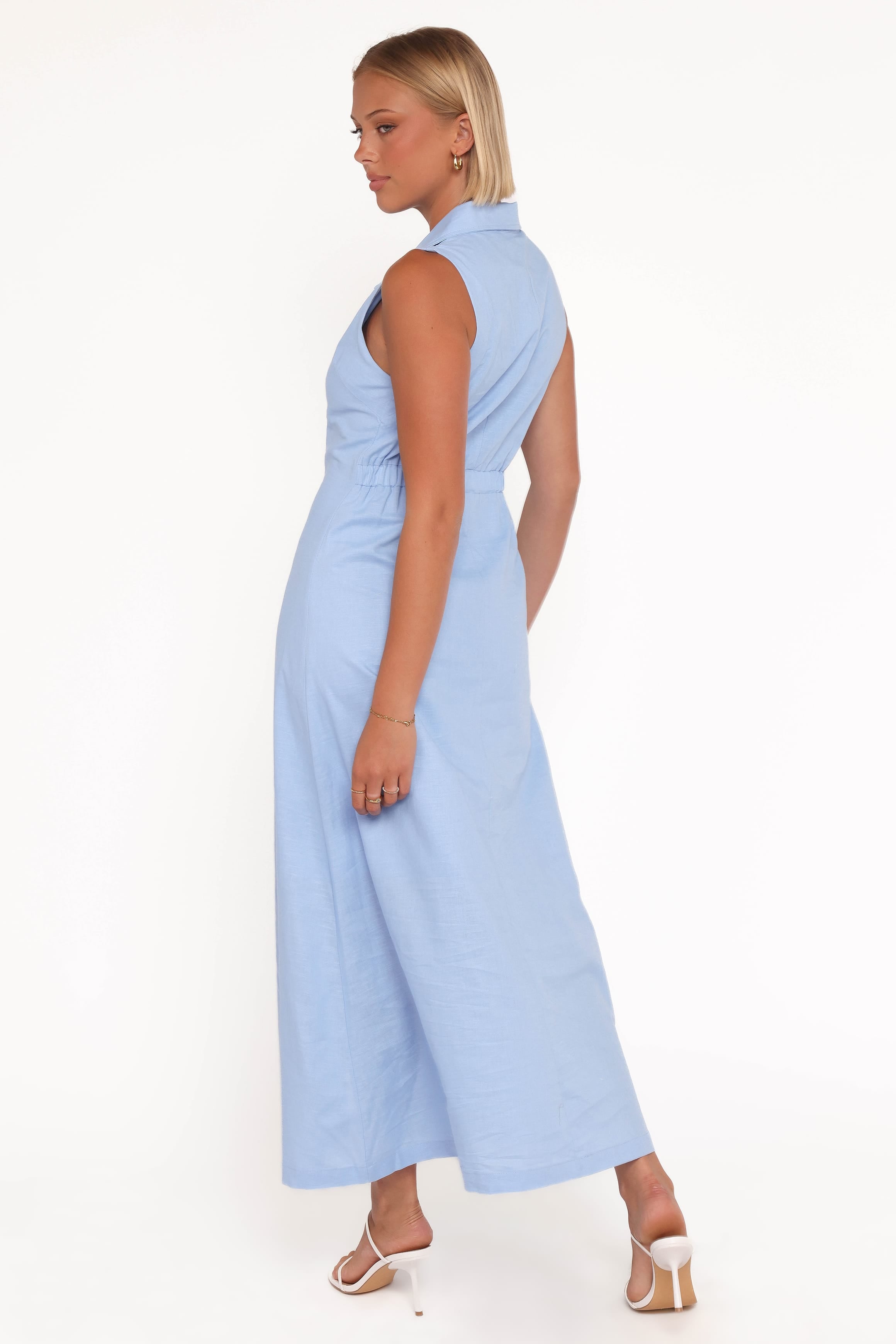Petal and Pup USA DRESSES Galia Midi Dress - Blue