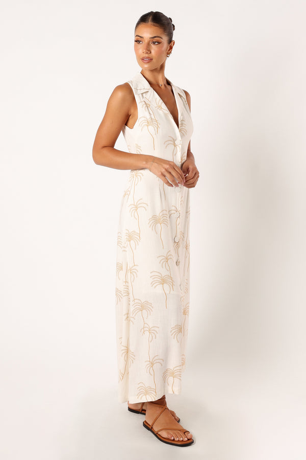 DRESSES @Galia Midi Dress - White Print