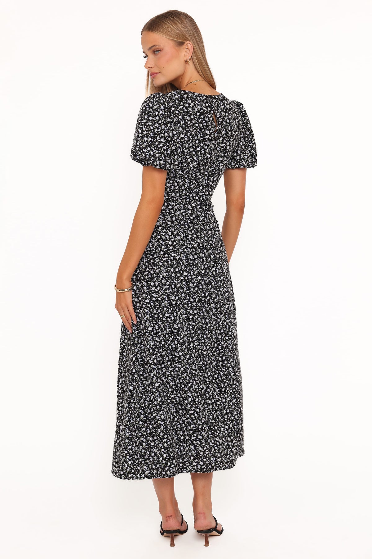 Petal and Pup USA DRESSES Gemima Maxi Dress - Black Ditsy Floral