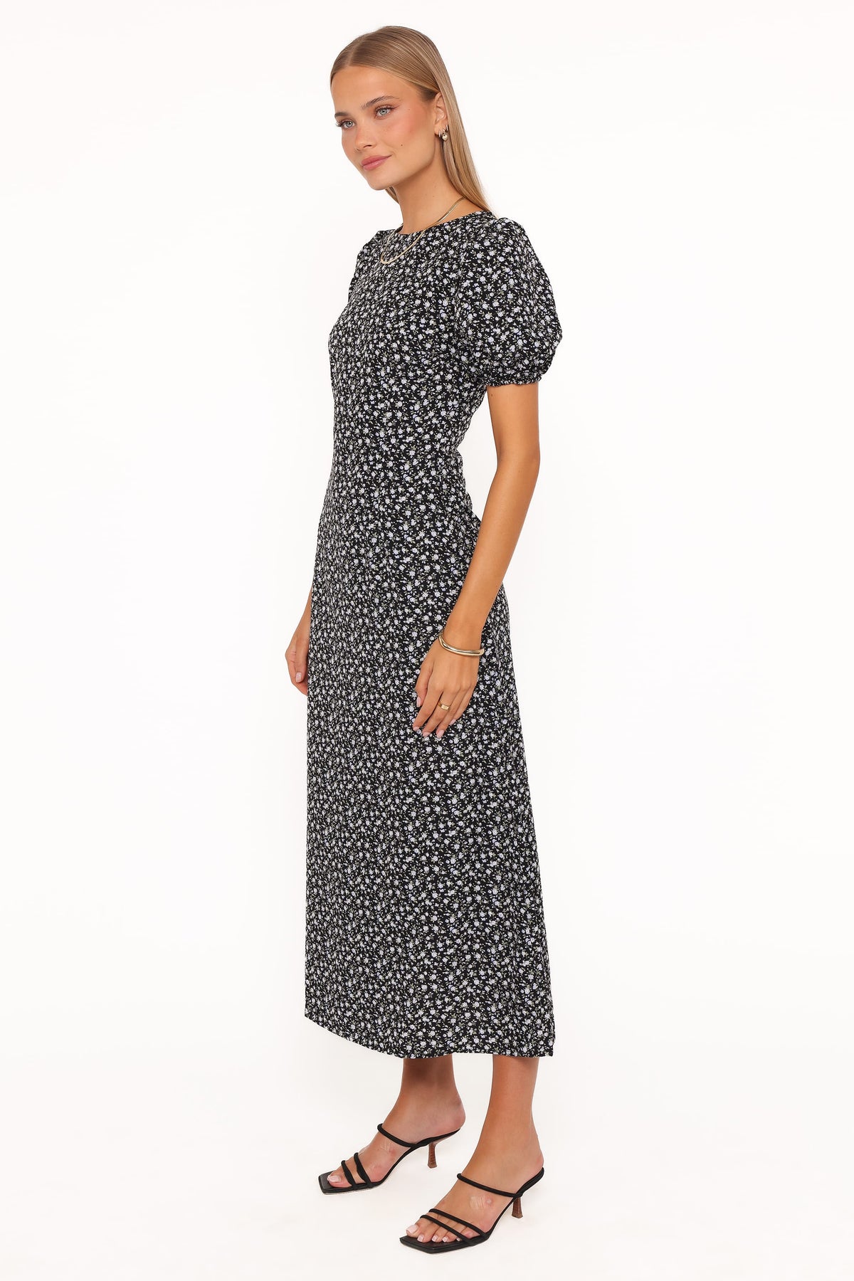 Petal and Pup USA DRESSES Gemima Maxi Dress - Black Ditsy Floral