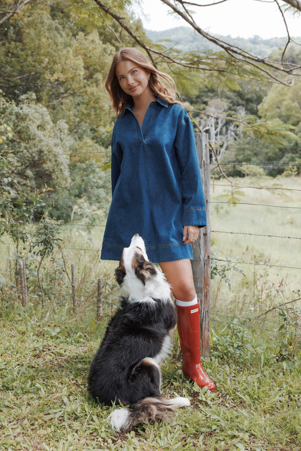 Petal and Pup USA DRESSES Genesis Mini Dress - Indigo