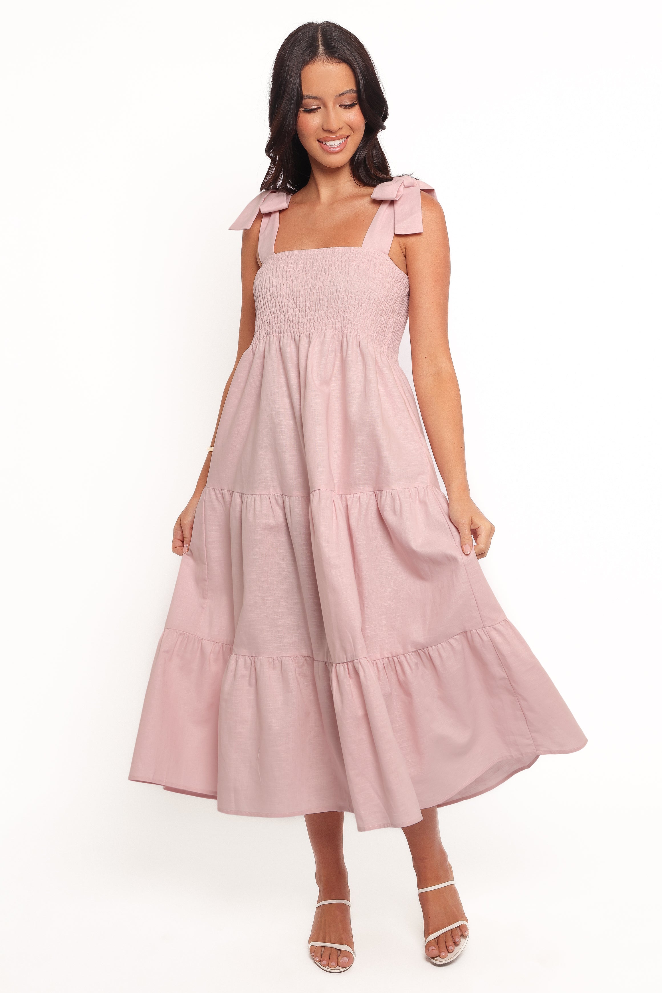 Petal and Pup USA DRESSES Giorgi Midi Dress - Pink