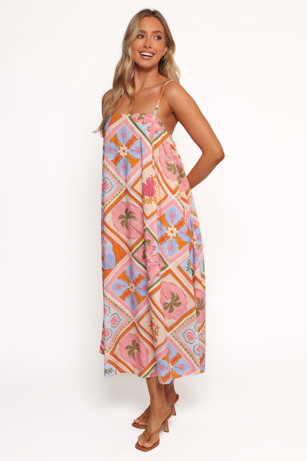 Petal and Pup USA DRESSES Gisela Midi Dress - Multi Tile (Hold for Rack)