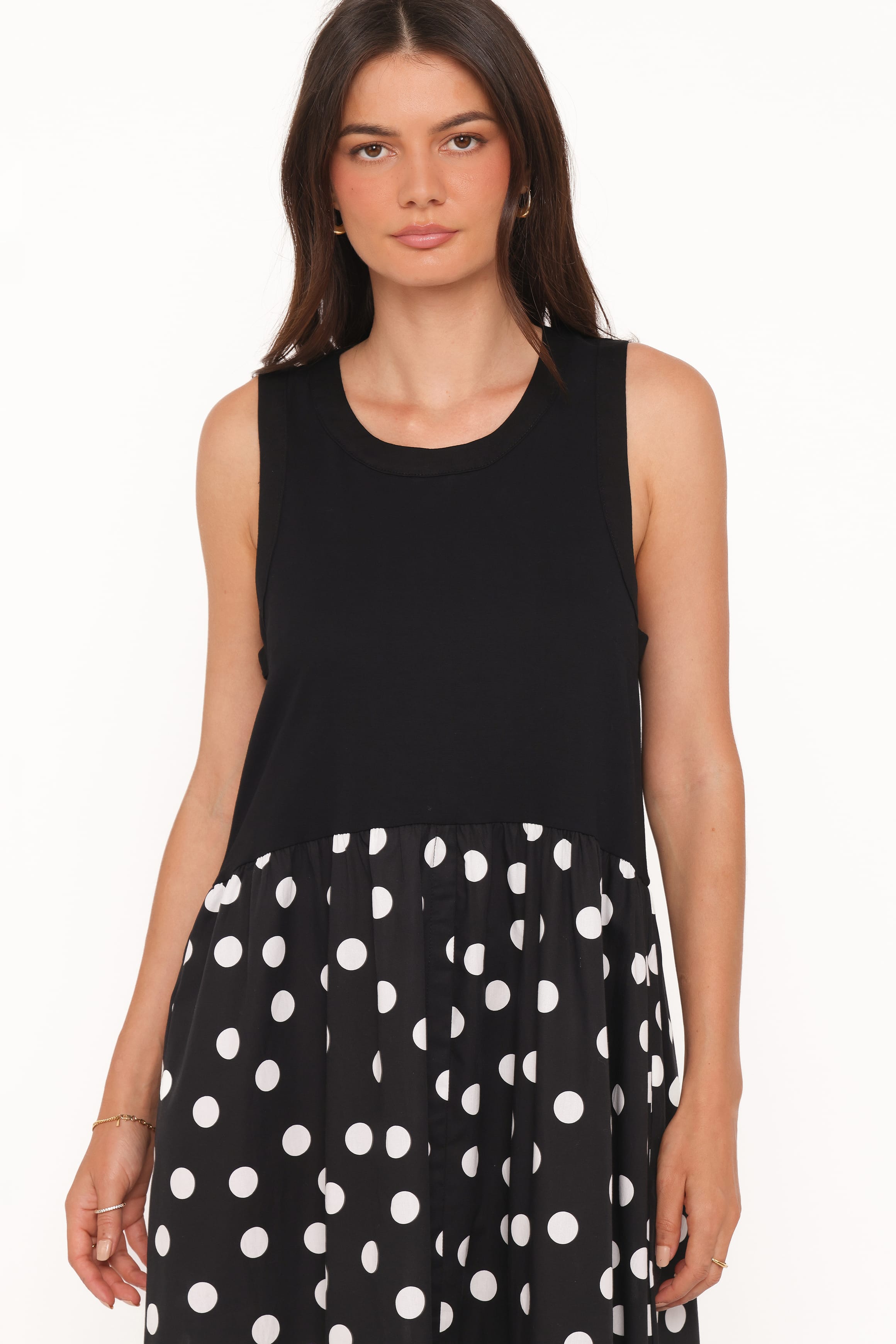 Petal and Pup USA DRESSES Glenda Maxi Dress - Black Polka Dot