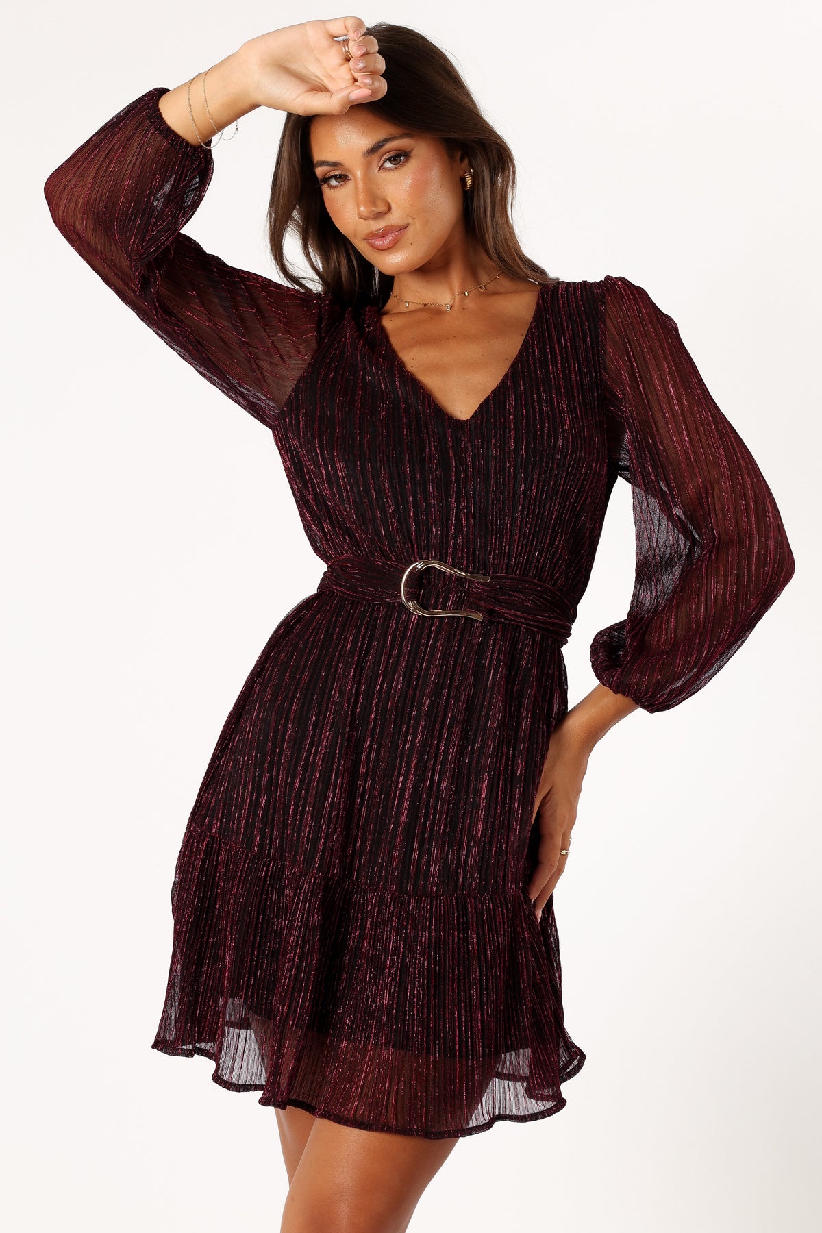 Glimmer Long Sleeve Mini Dress