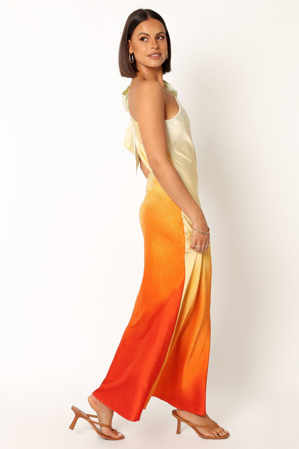 Petal and Pup USA DRESSES Glow One Shoulder Midi Dress - Sunset