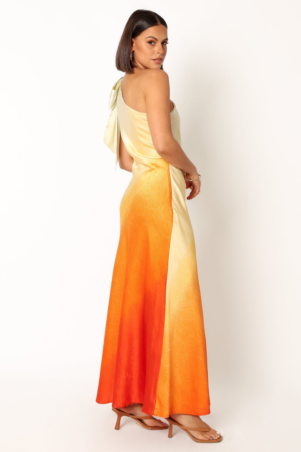 Petal and Pup USA DRESSES Glow One Shoulder Midi Dress - Sunset