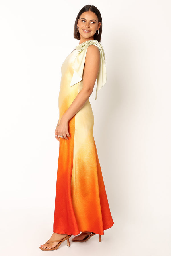 Petal and Pup USA DRESSES Glow One Shoulder Midi Dress - Sunset