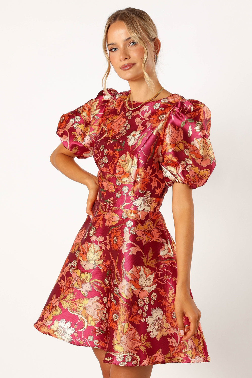 Grea Long Sleeve Mini Dress - Ruby Floral - Petal & Pup USA