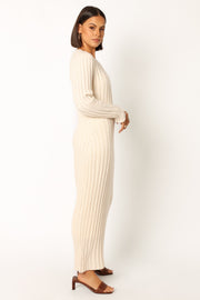 Petal and Pup USA DRESSES Great Long Sleeve Maxi Dress - Cream