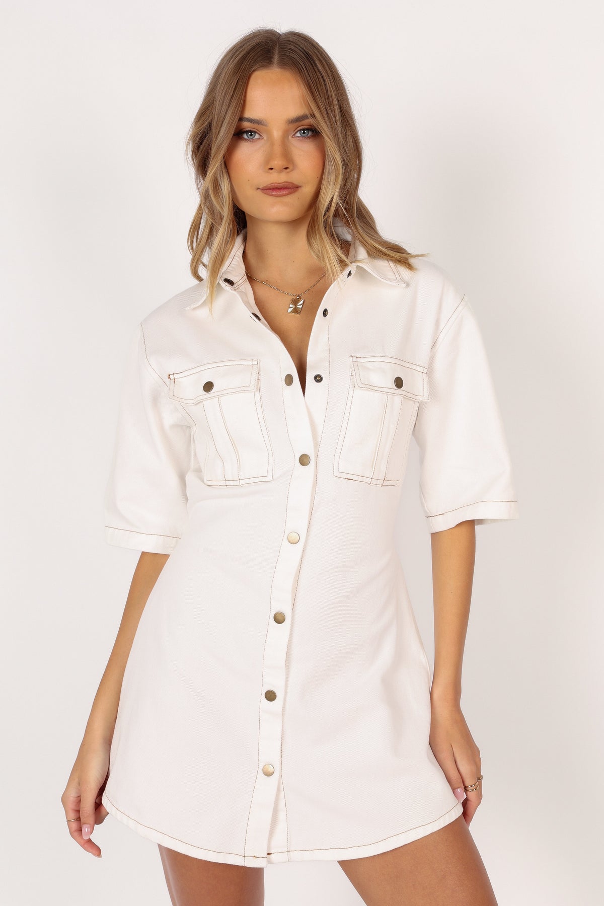 Petal & Pup Women's Hailey Denim Mini Dress Petal & Pup Women's Hailey Denim Mini Dress