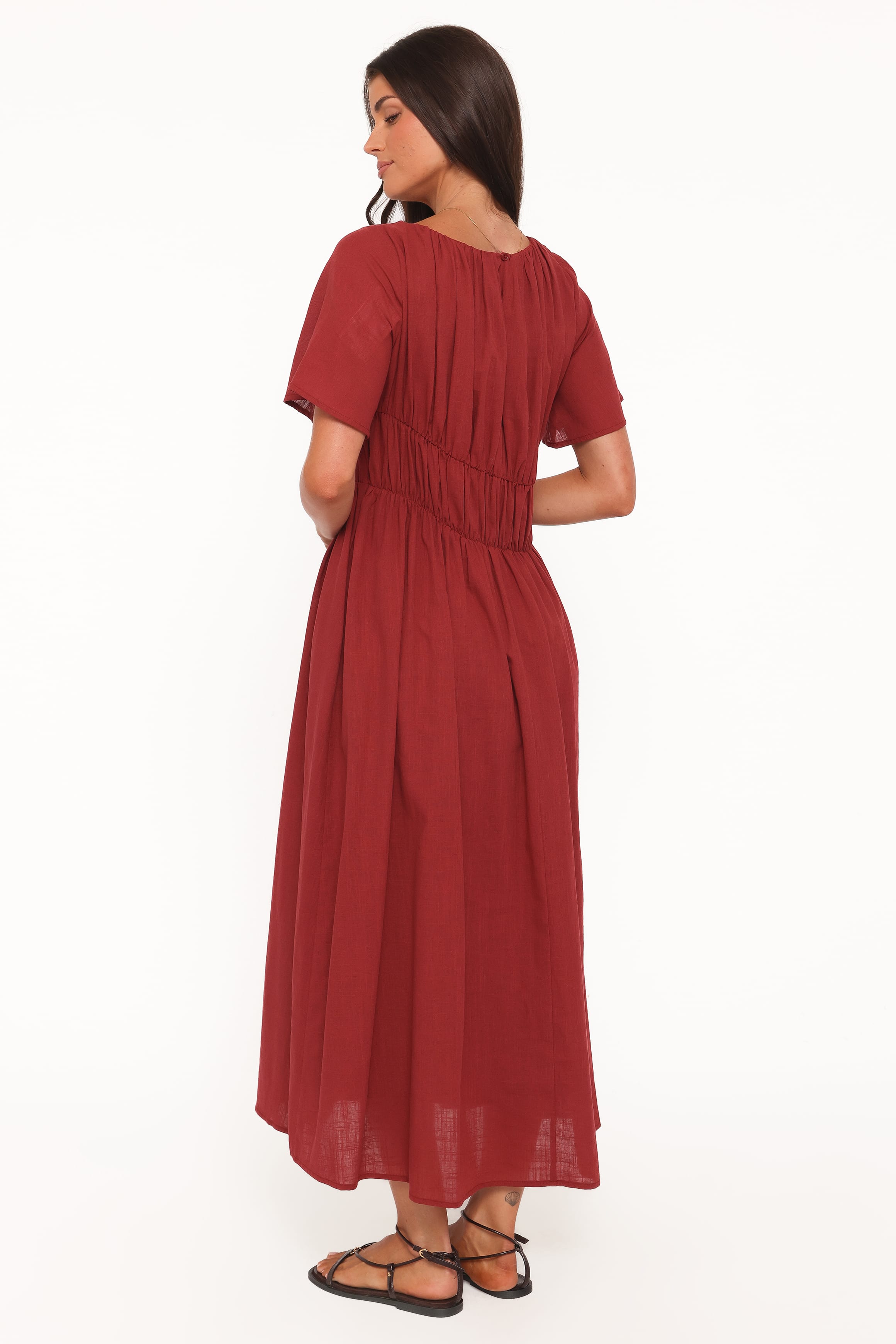 Petal and Pup USA DRESSES Harlen Maxi Dress - Deep Red