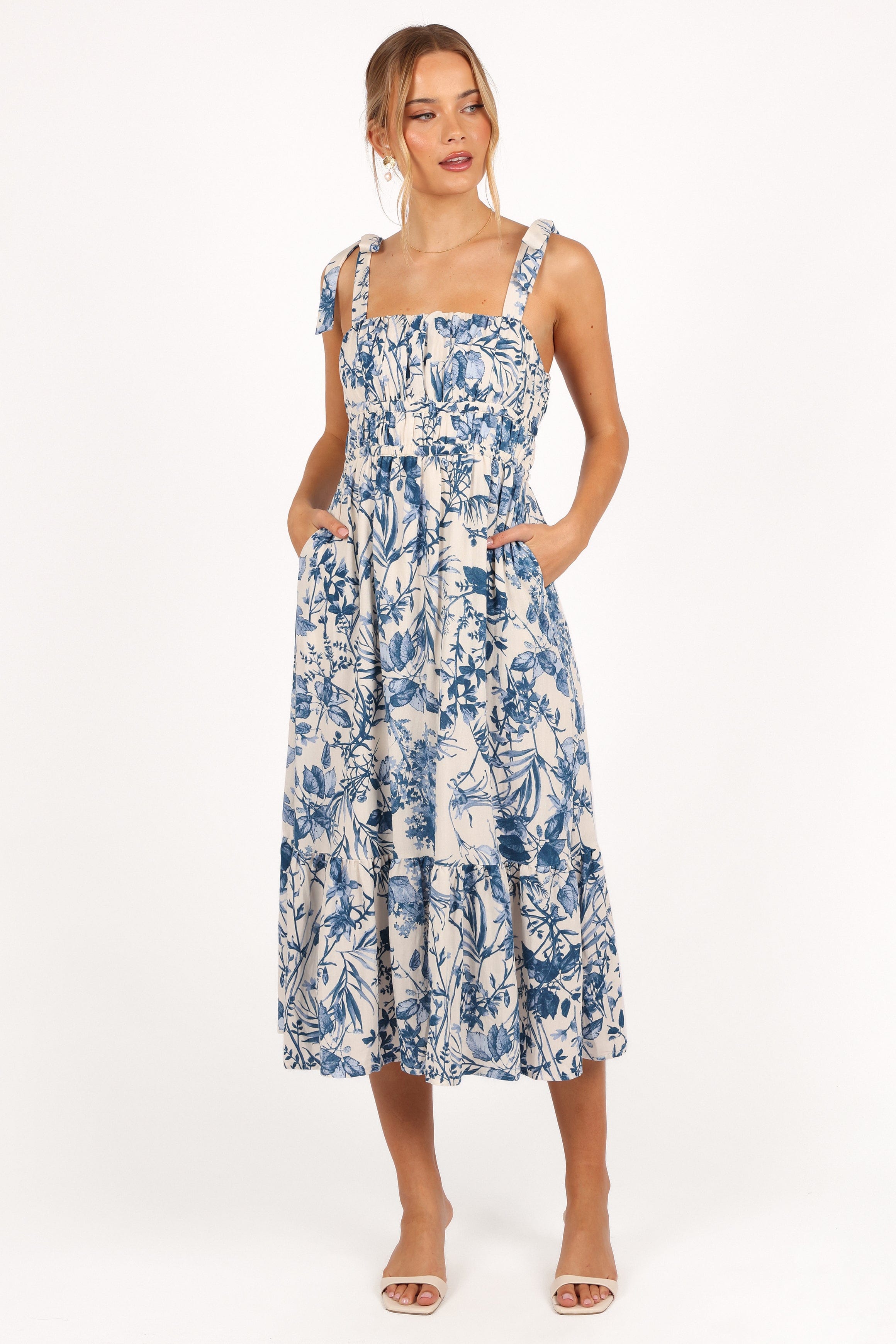 Petal and Pup USA DRESSES Harlowe Midi Dress - Porcelain Blue
