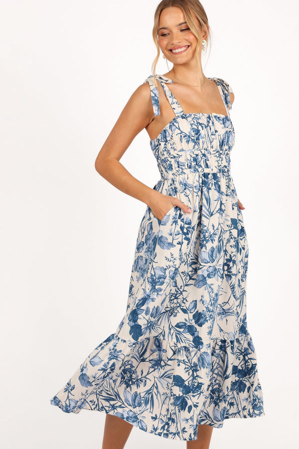 Petal and Pup USA DRESSES Harlowe Midi Dress - Porcelain Blue