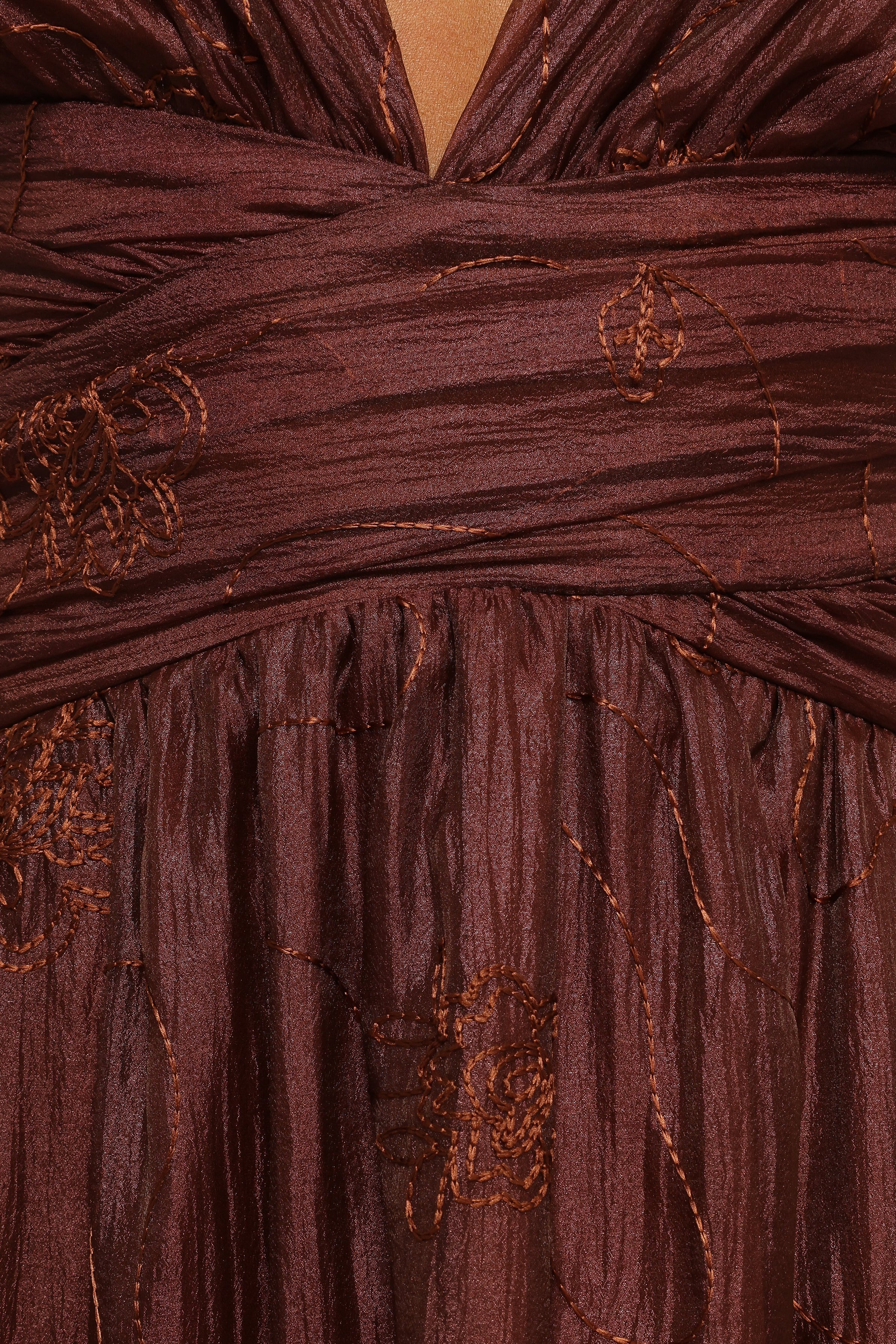 Petal and Pup USA DRESSES Harmony Maxi Dress - Brown Floral