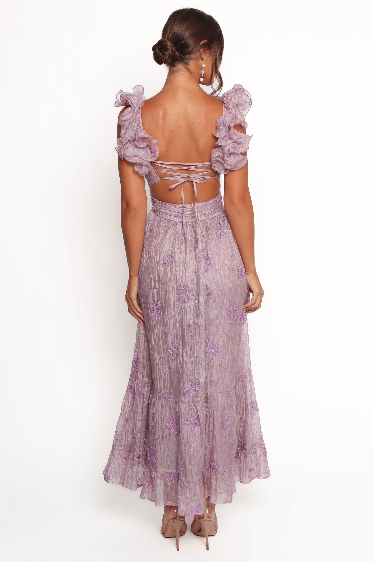 open lace back dress Harmony Maxi Dress - Lilac