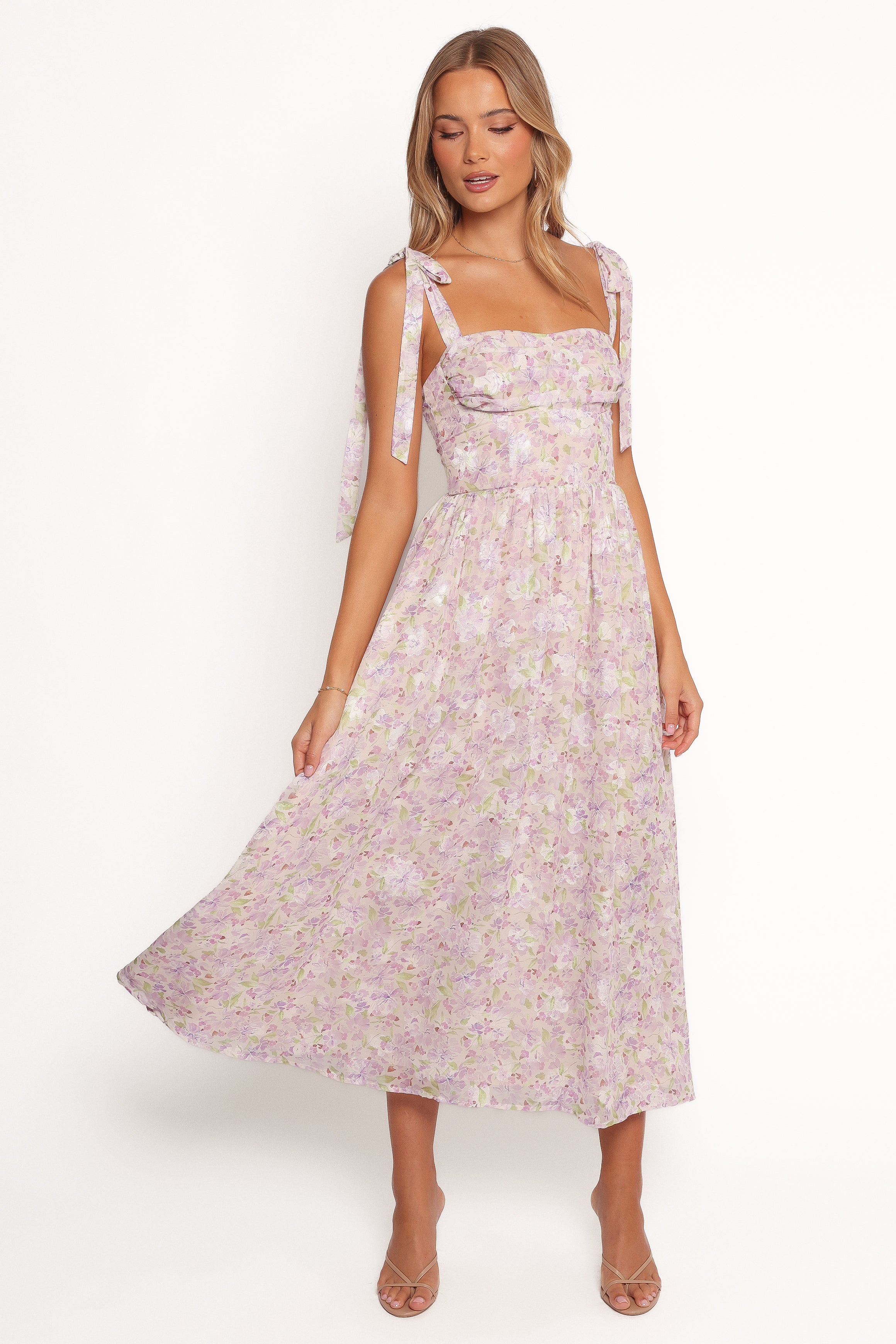 Petal and Pup USA DRESSES Hayden Maxi Dress - Purple Floral