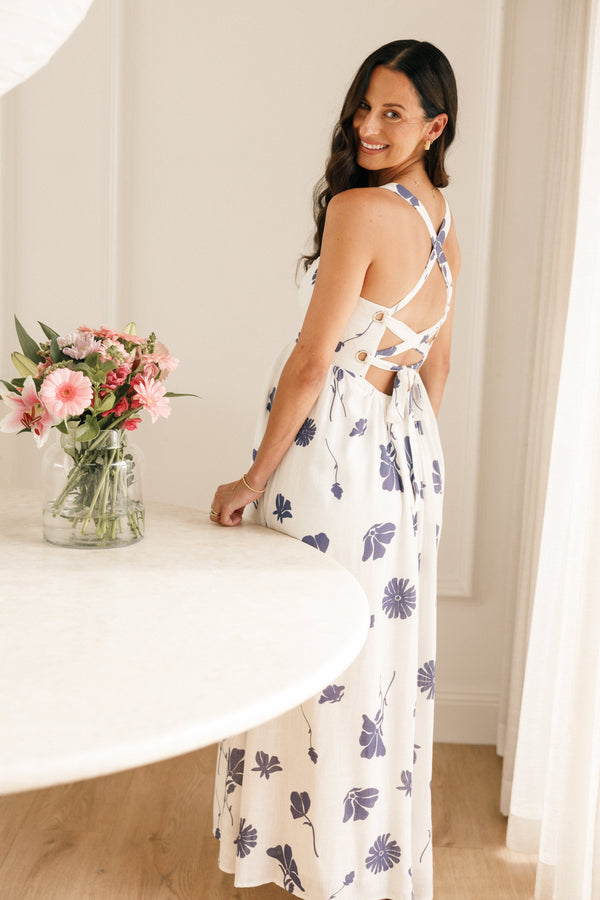 Petal and Pup USA DRESSES Hazel Maxi Dress - Navy Floral