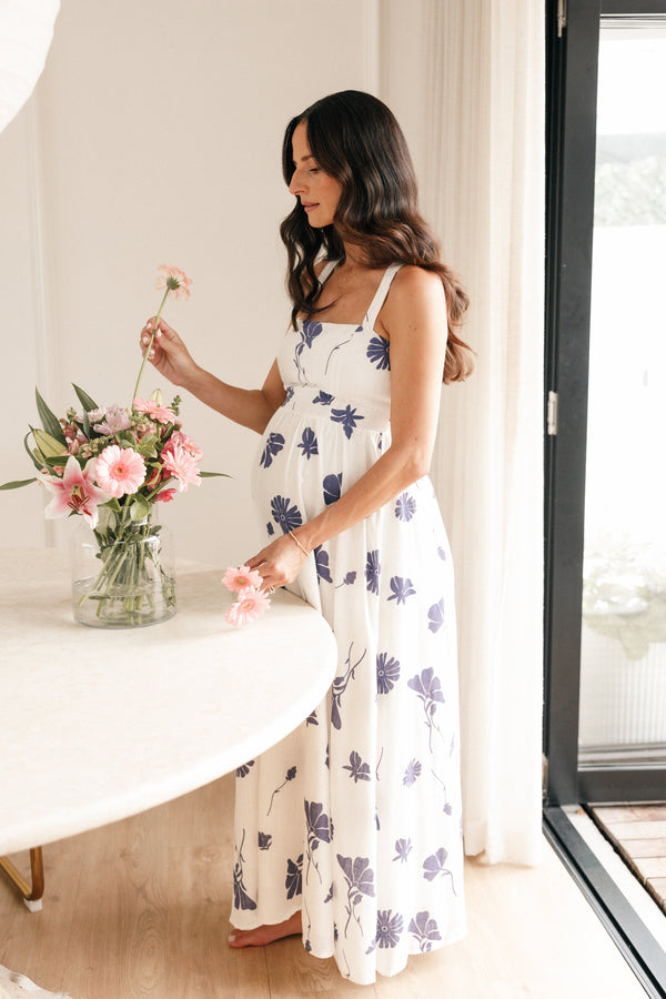 Petal and Pup USA DRESSES Hazel Maxi Dress - Navy Floral