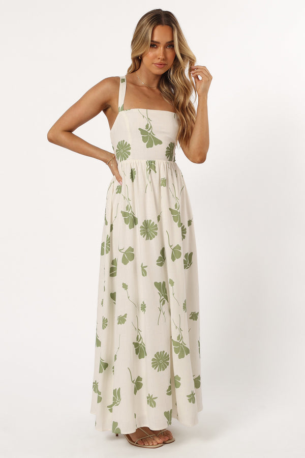 Petal and Pup USA DRESSES Hazel Maxi Dress - Sage Floral