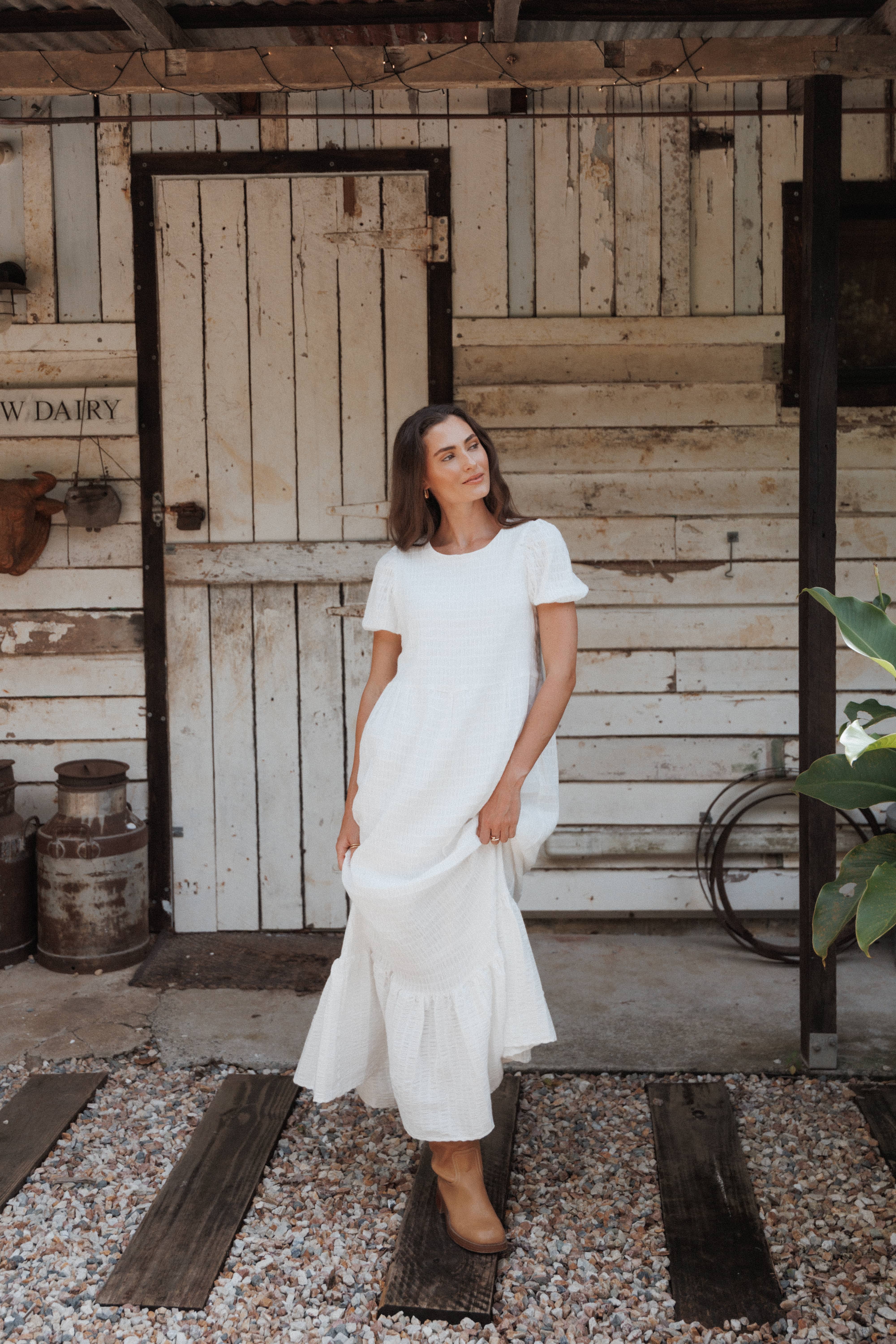 Petal and Pup USA DRESSES Hedley Maxi Dress - Ivory