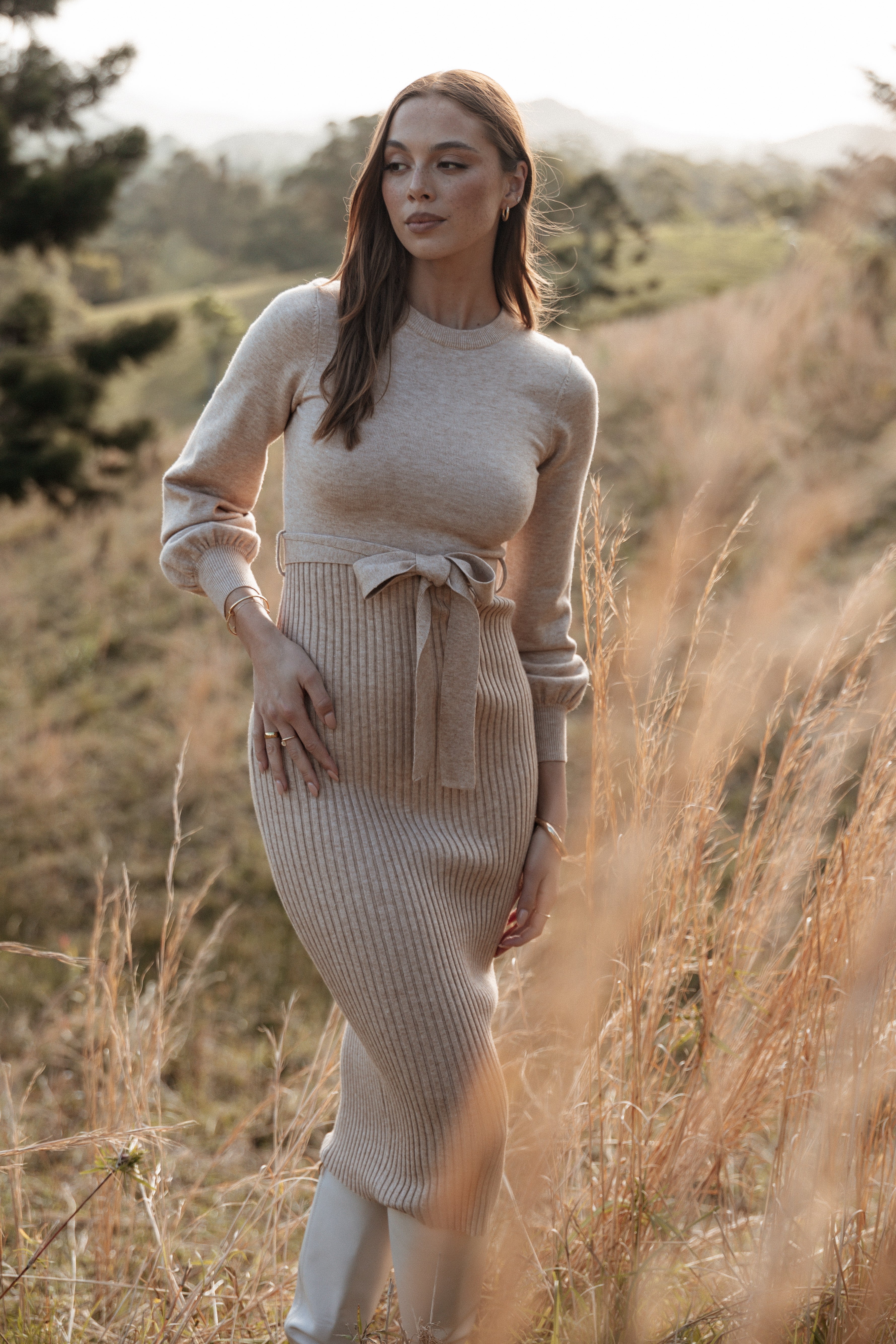 Petal and Pup USA DRESSES Helena Dress - Beige