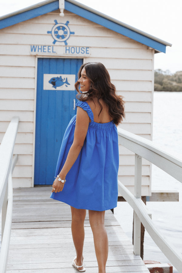 Petal and Pup USA DRESSES Helia Mini Dress - Cobalt Blue