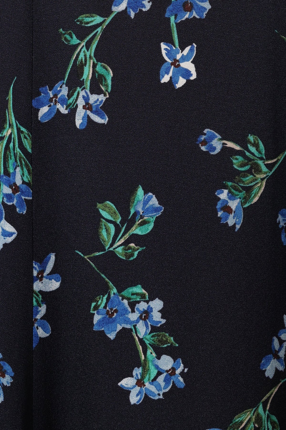 light blue bridesmaid dresses floral Black Floral A-line Short Dress with Short Sleeves – Ohmollydress