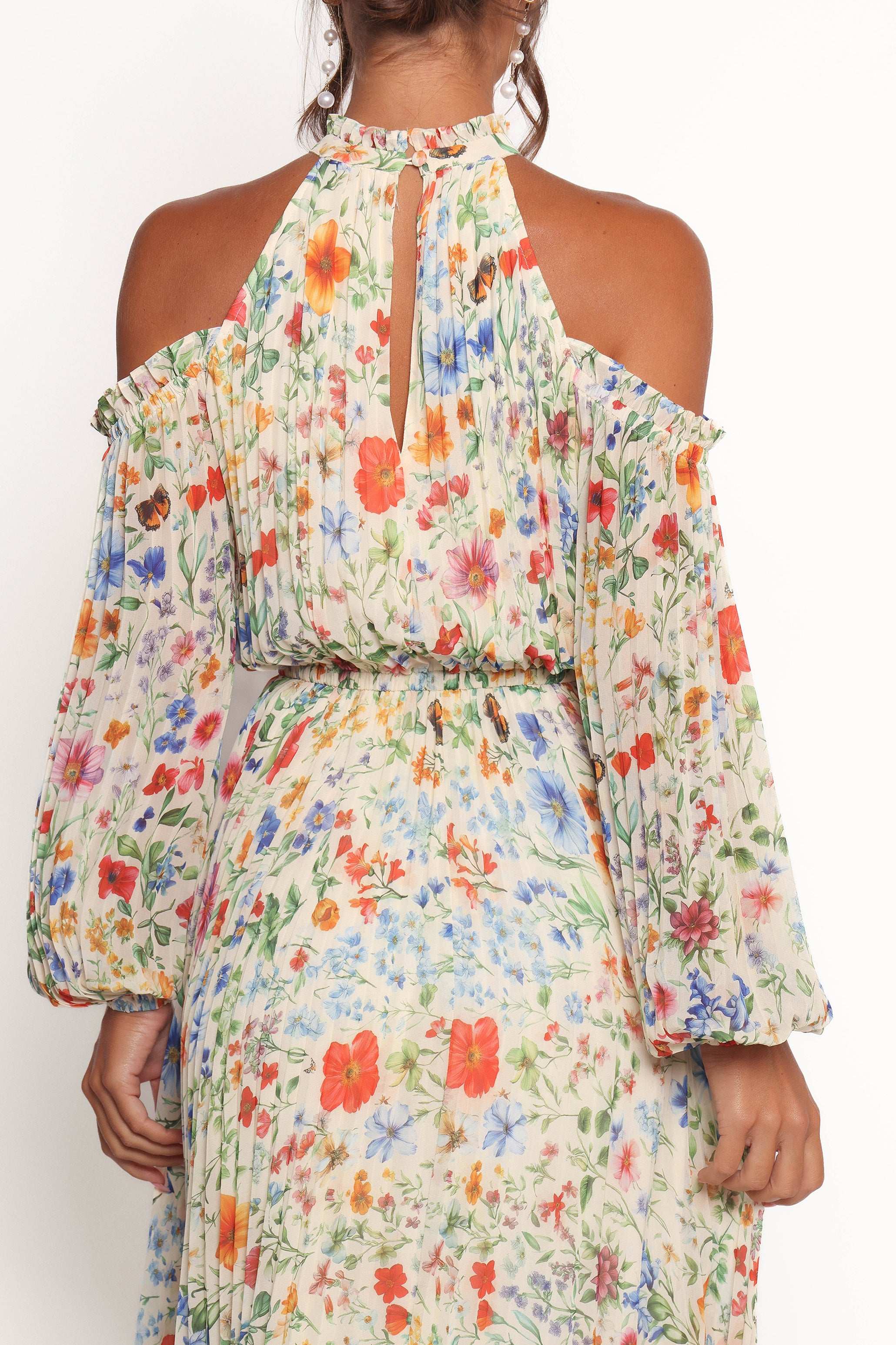 Petal and Pup USA DRESSES Hilary Pleated Maxi Dress - Garden Floral