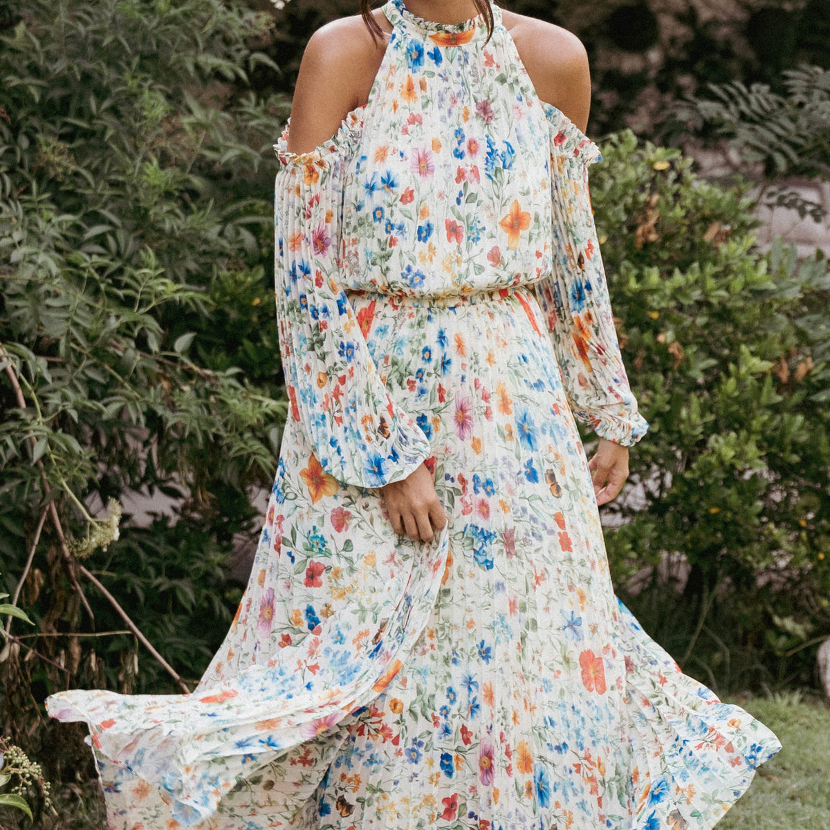Hilary Pleated Maxi Dress