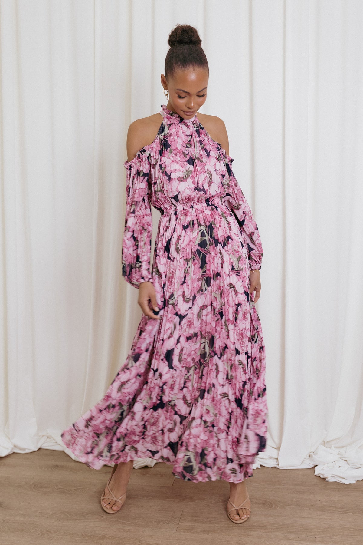 Petal and Pup Women's Hilary Pleated Maxi Dress
