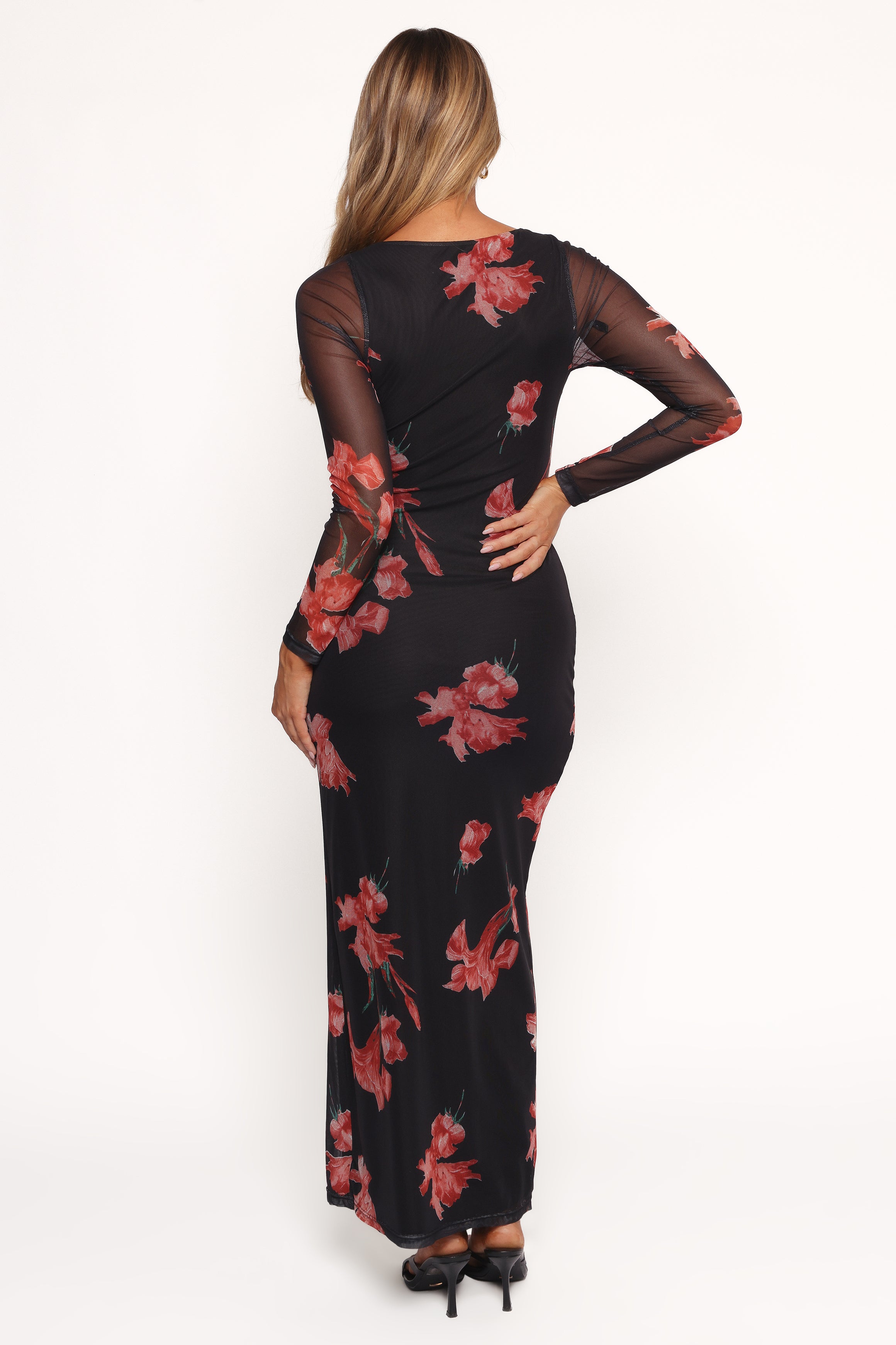 Petal and Pup USA DRESSES Hilda Maxi Dress - Black Floral