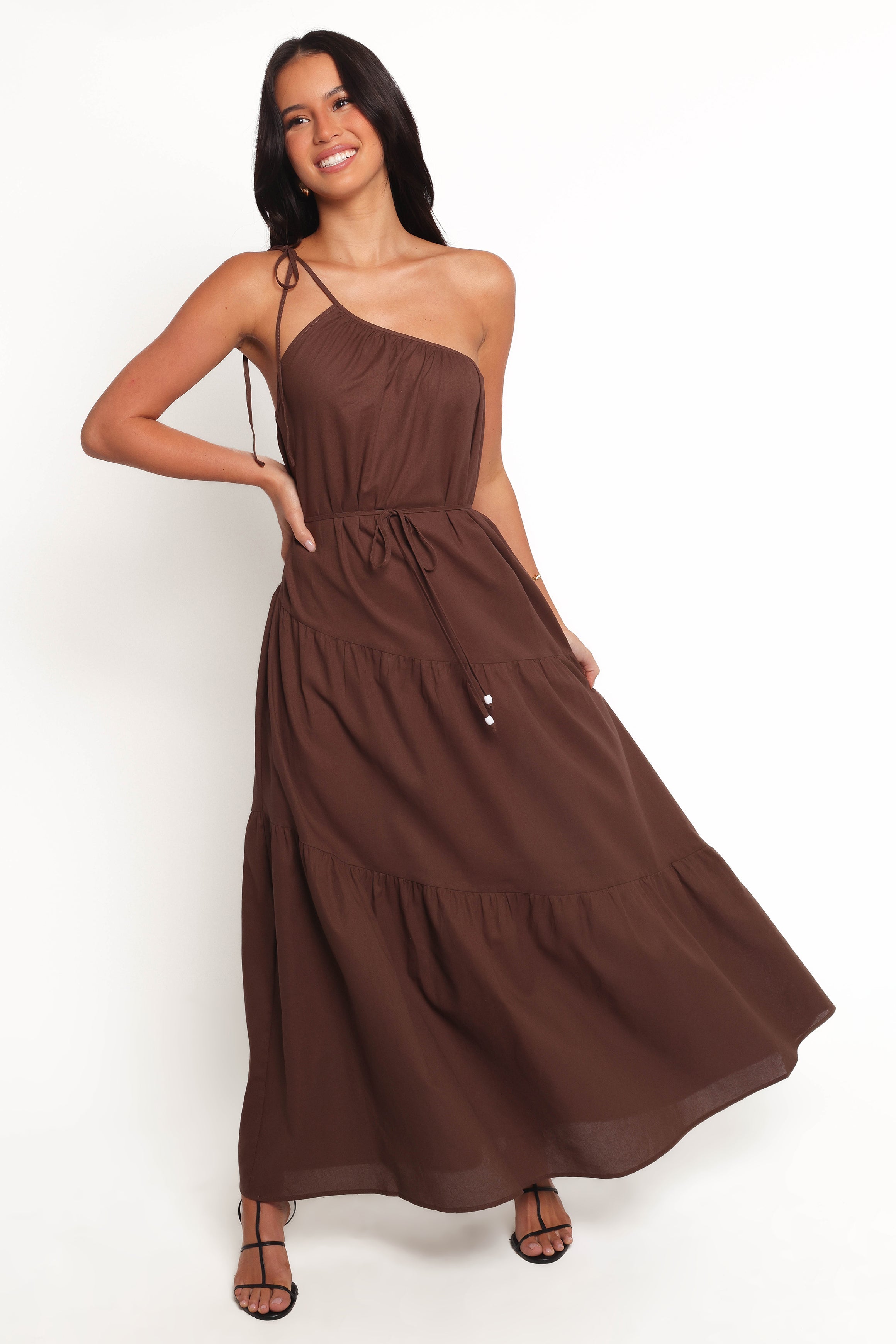 Petal and Pup USA DRESSES Hilde Maxi Dress - Chocolate